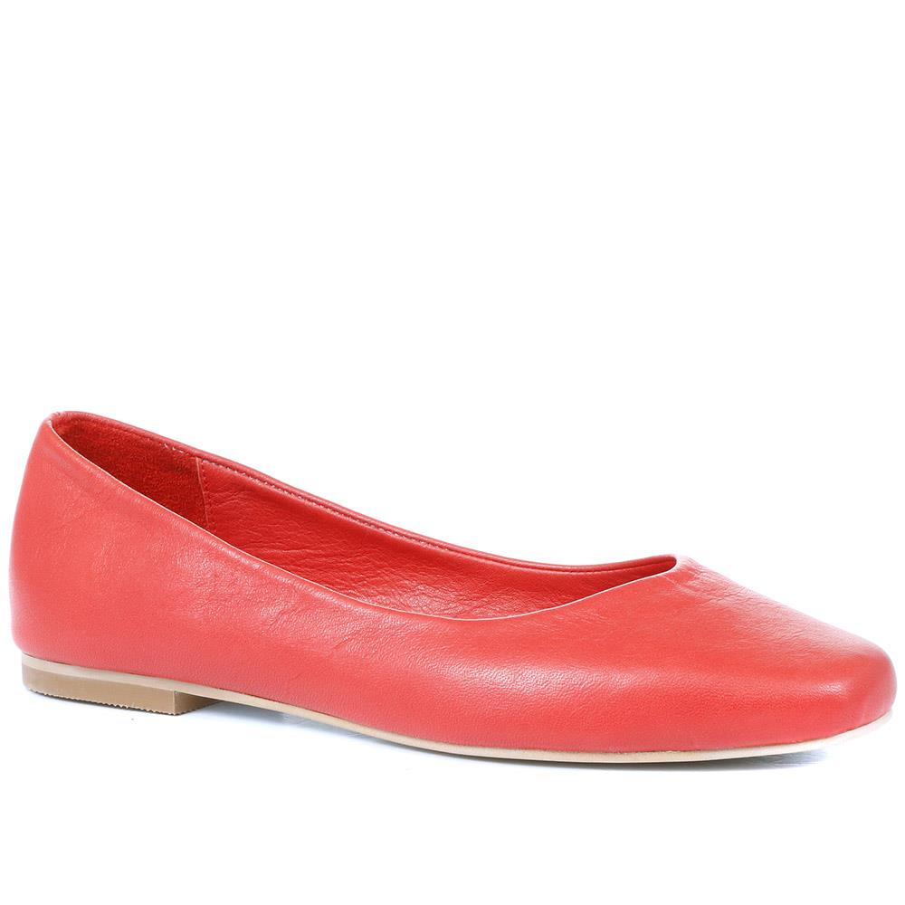 Elenora Leather Ballerina Flats - ELENORA / 322 288