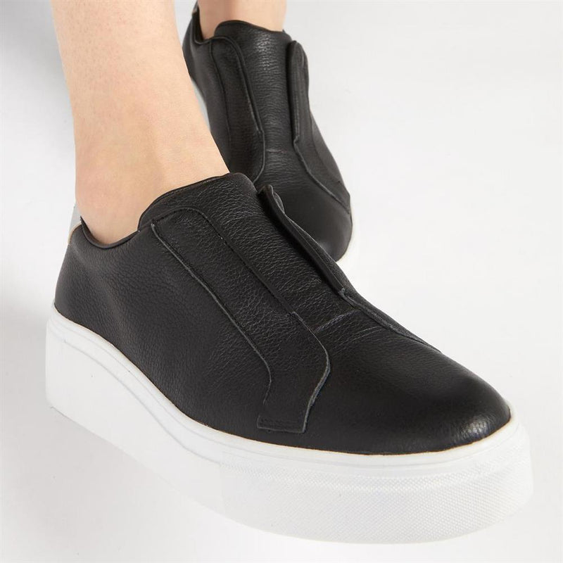 Black slip sales on platform sneakers