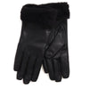 Faux Fur Cuffed Leather Gloves - VENITA / 324 771